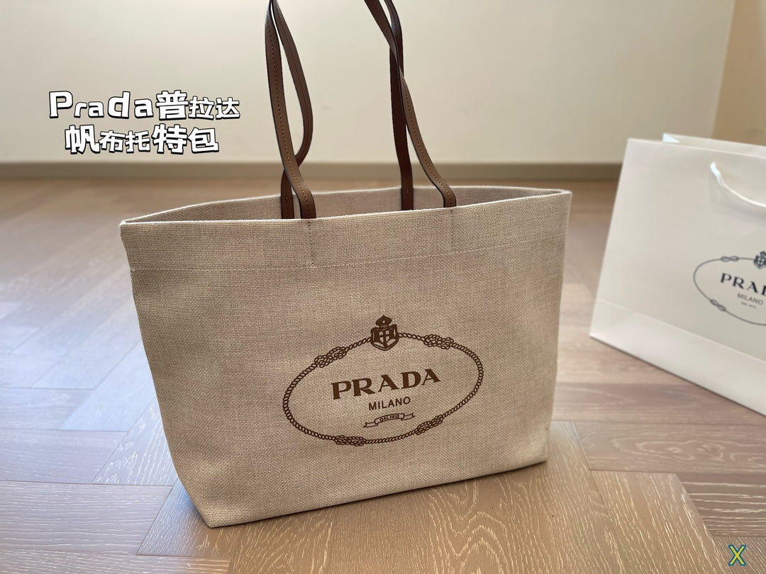PRADA Tote Bag Canvas Bag