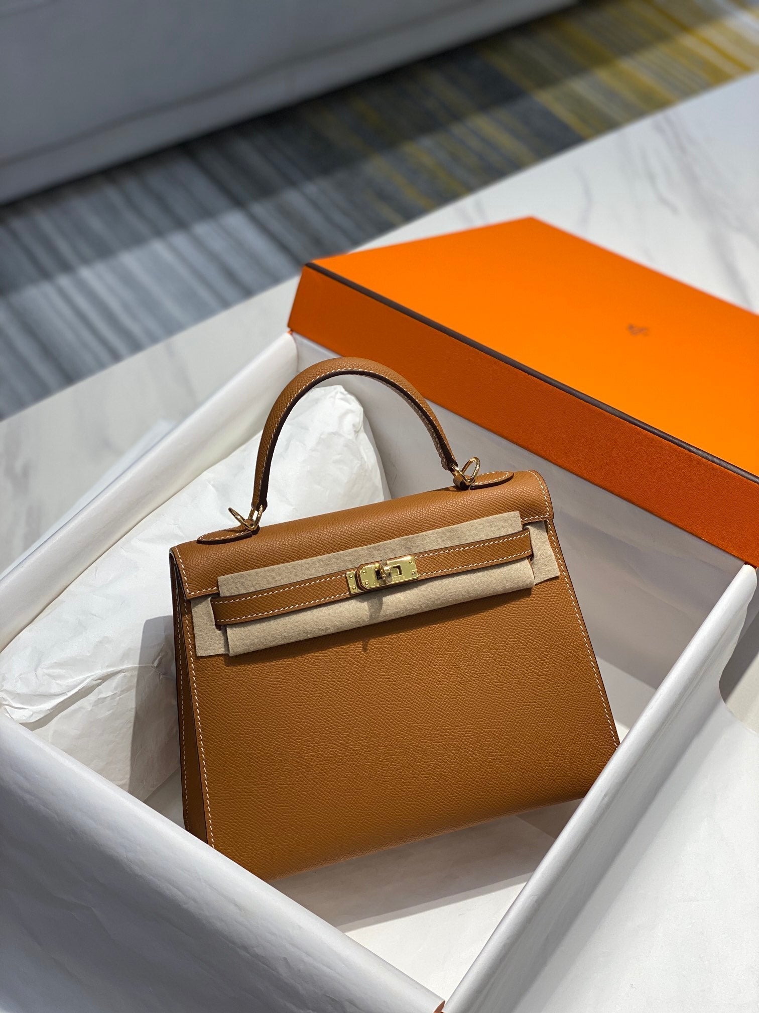 Hermès Epsom Kelly 25cm Hangbag