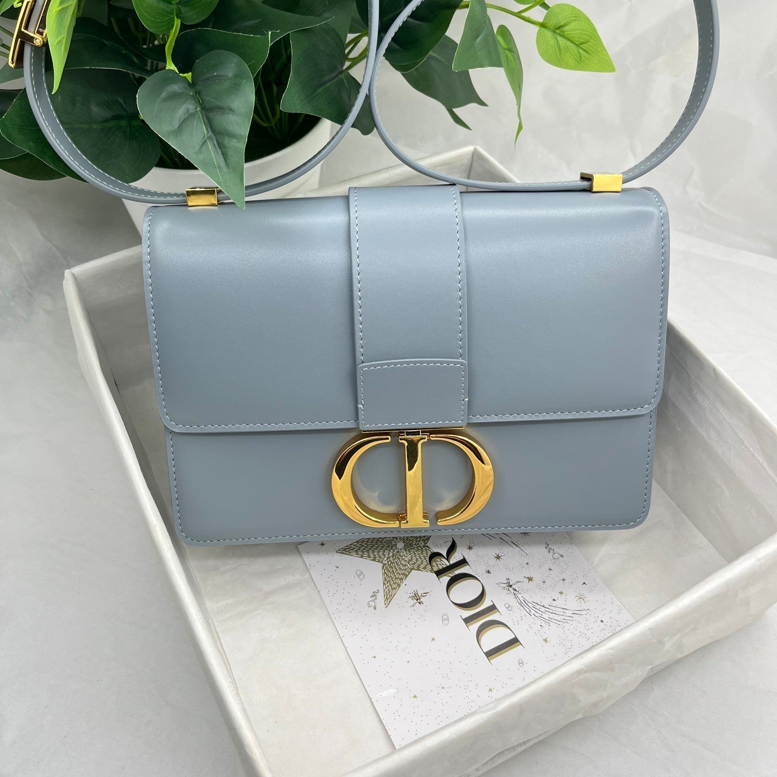Dior 30 Montaigne CD Shoulderbag Blue, 24 x 17 x 8cm