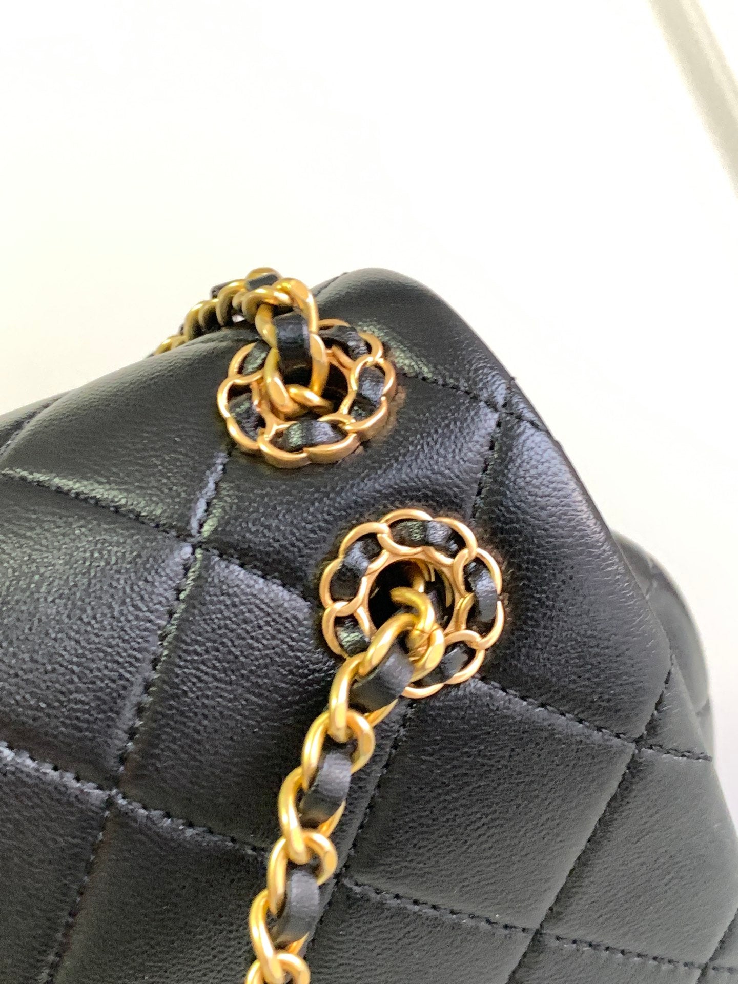 Chanel Duma Backpack Calfskin Gold CC Logo Medium Black Backpack