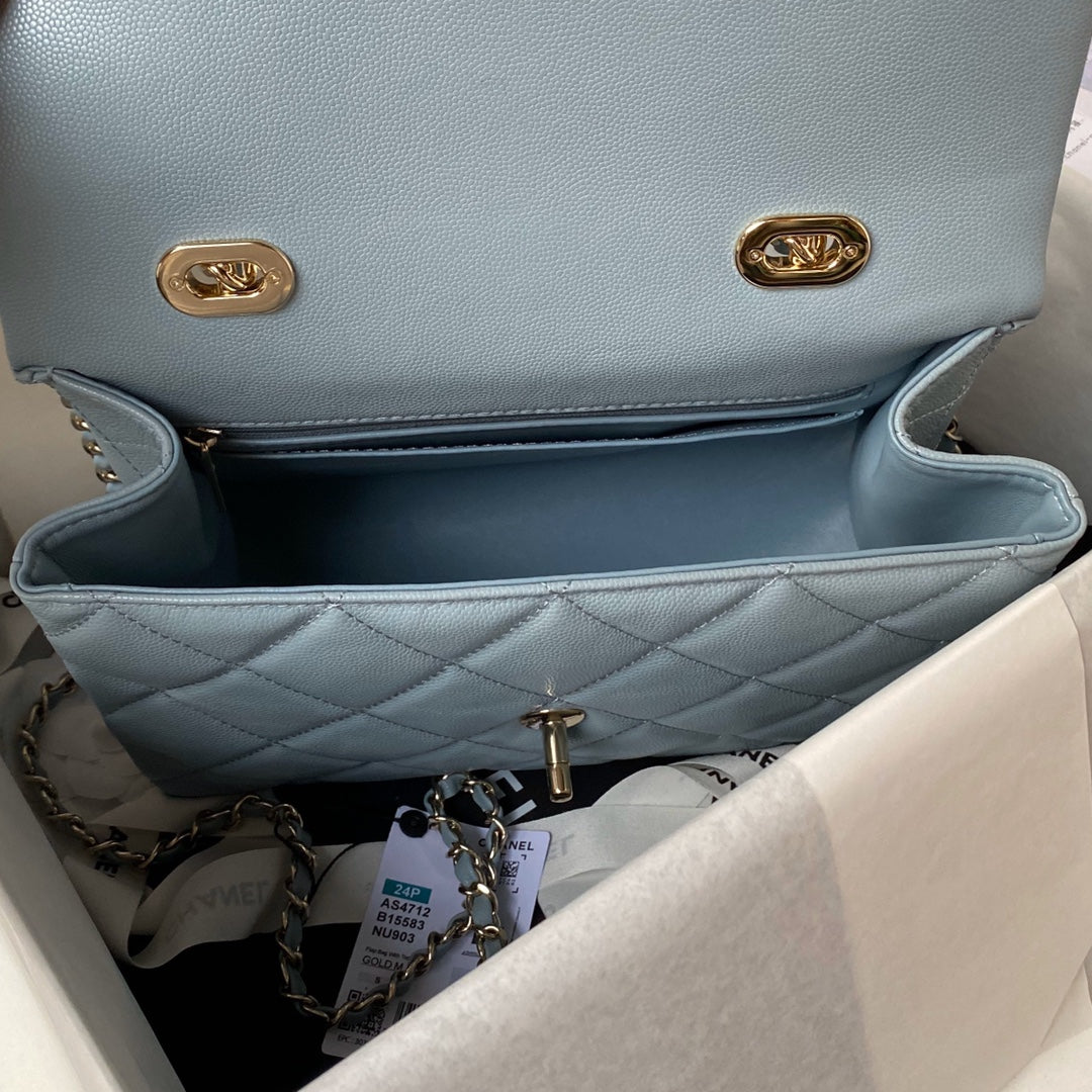 Chanel Mini Light Blue Flap Bag AS4712