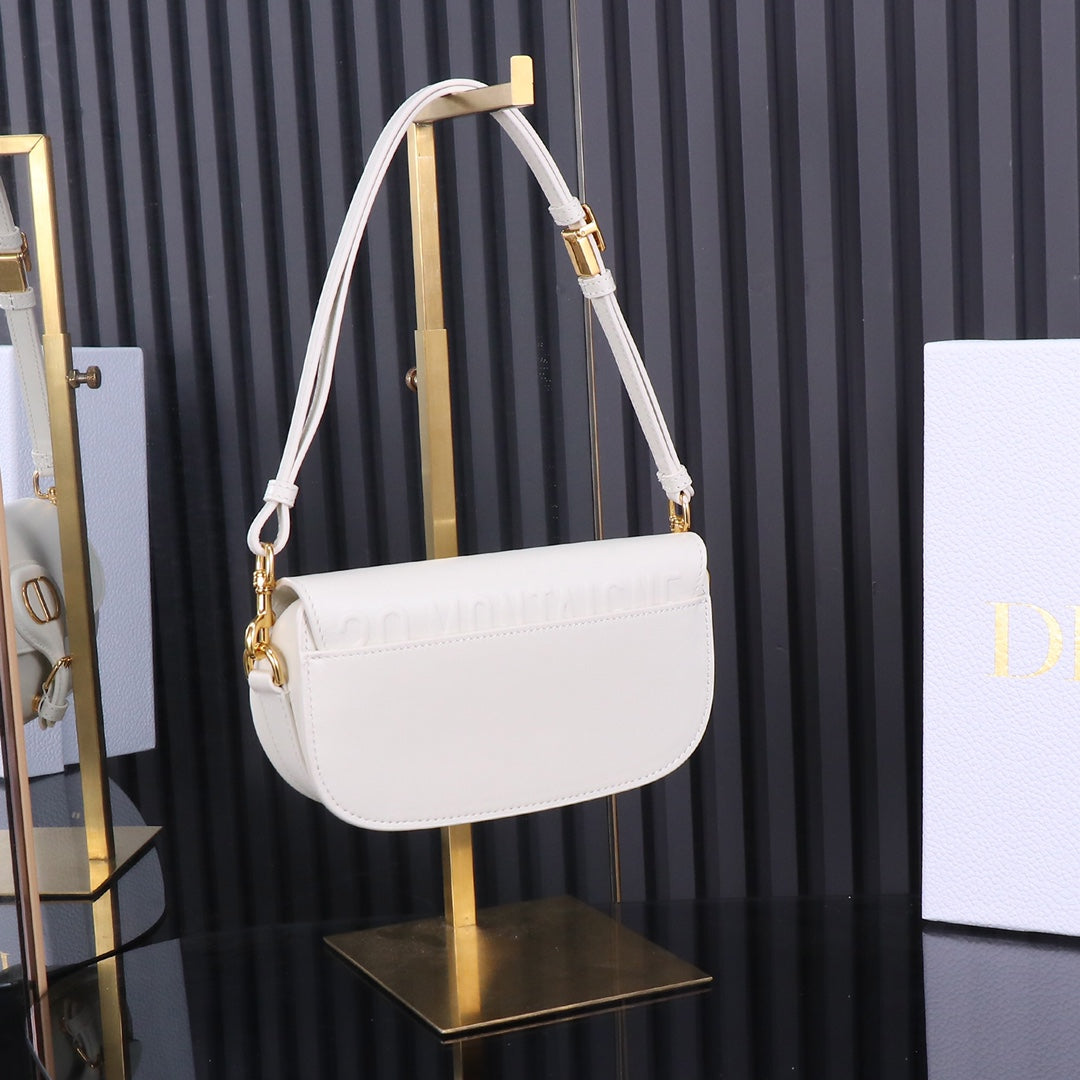 DIOR Bobby East-West Bag White 21x5x12cm