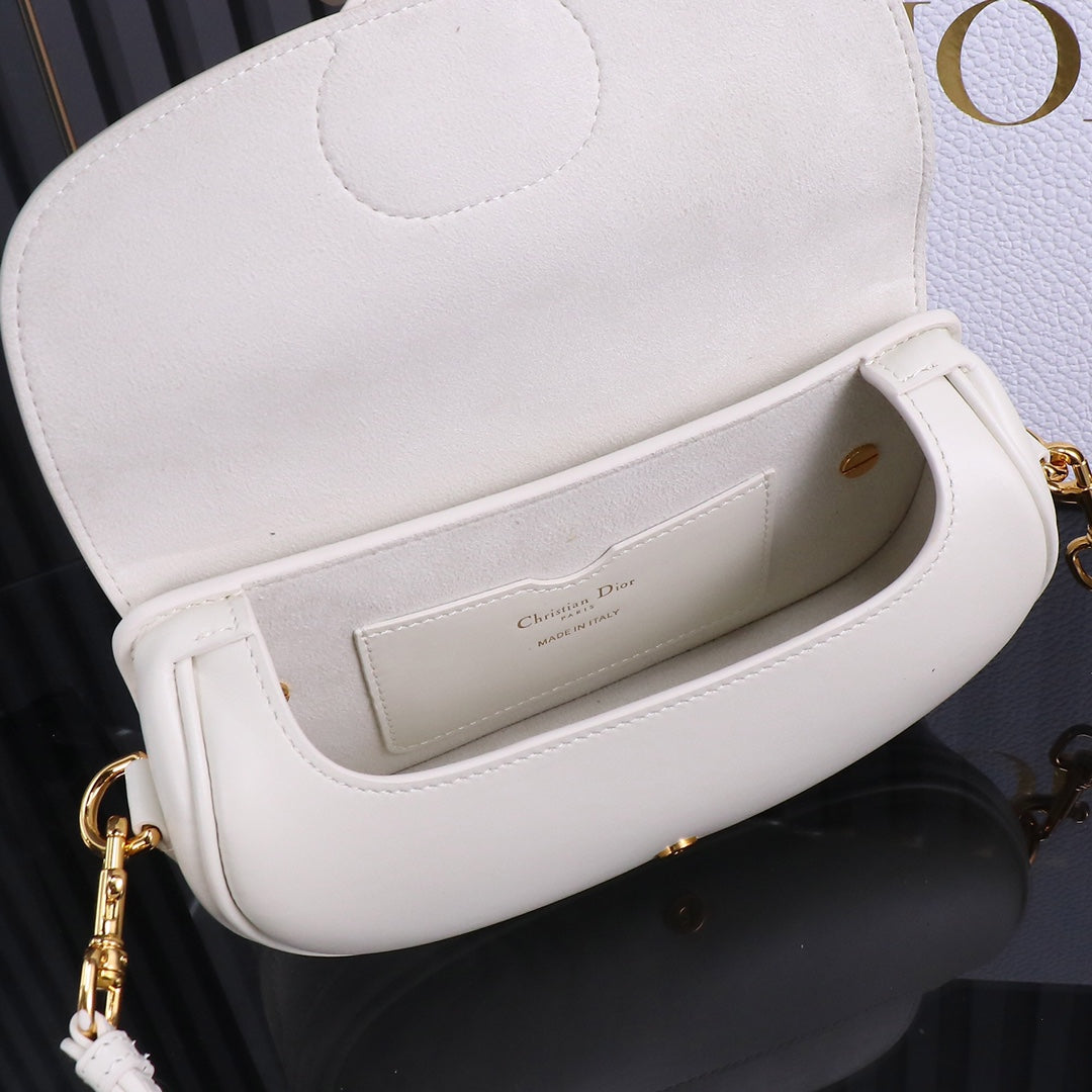 DIOR Bobby East-West Bag White 21x5x12cm