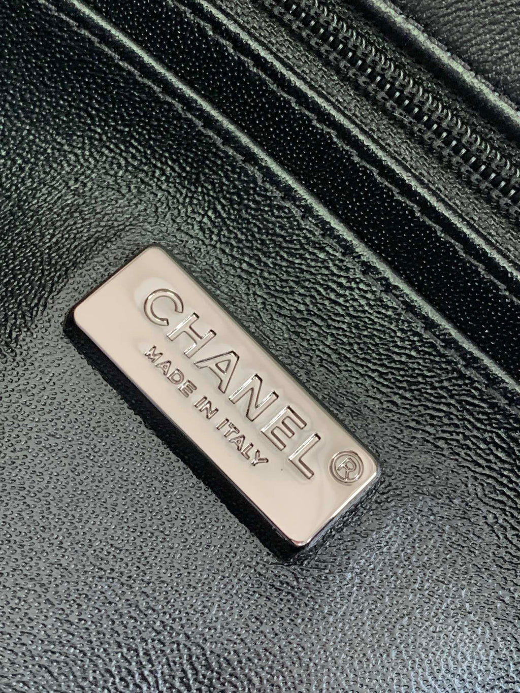 CHANEL Sequin Logo Small Flap Ruthenium Multicolor