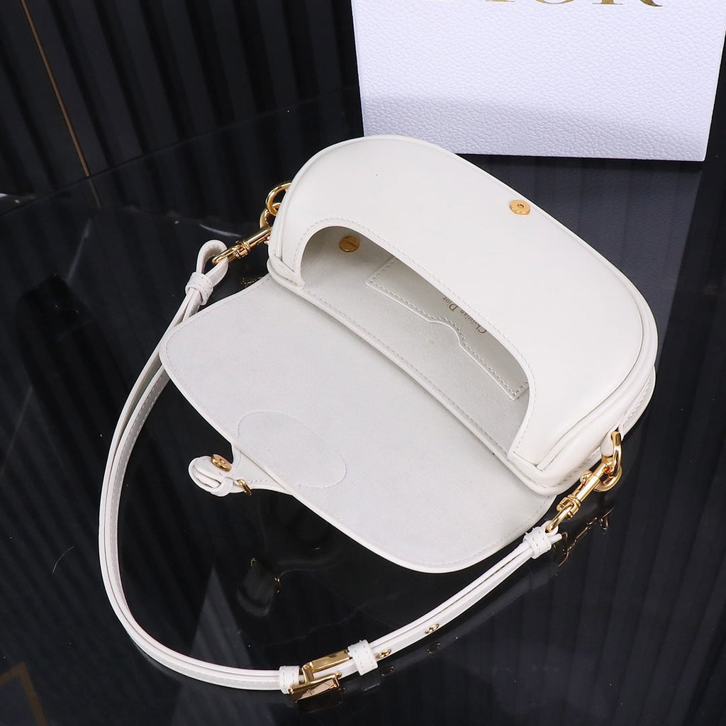 DIOR Bobby East-West Bag White 21x5x12cm