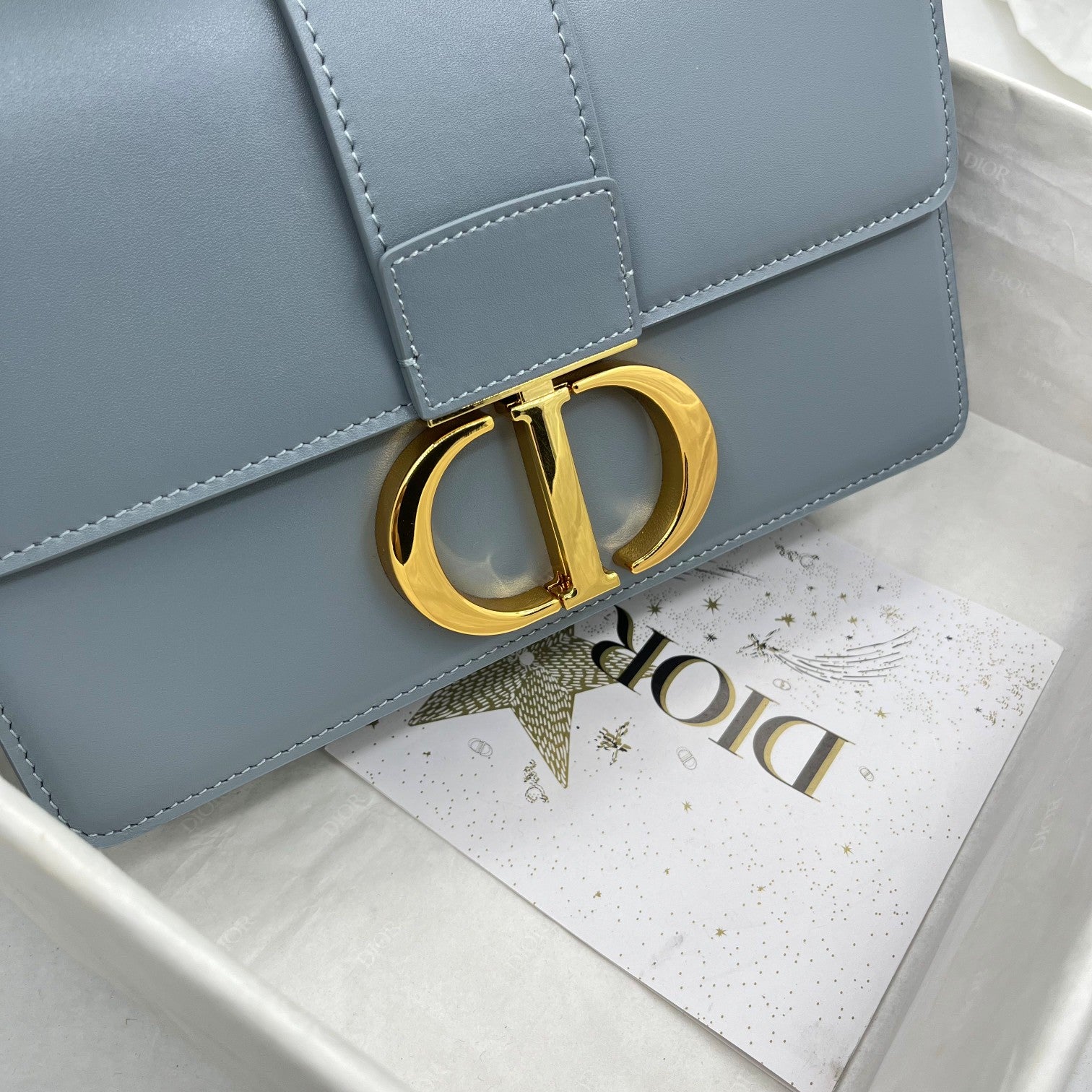 Dior 30 Montaigne CD Shoulderbag Blue, 24 x 17 x 8cm