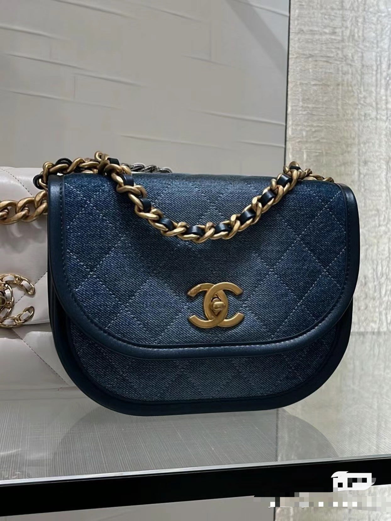 Chanel 24S small denim messenger bag BNIB full set