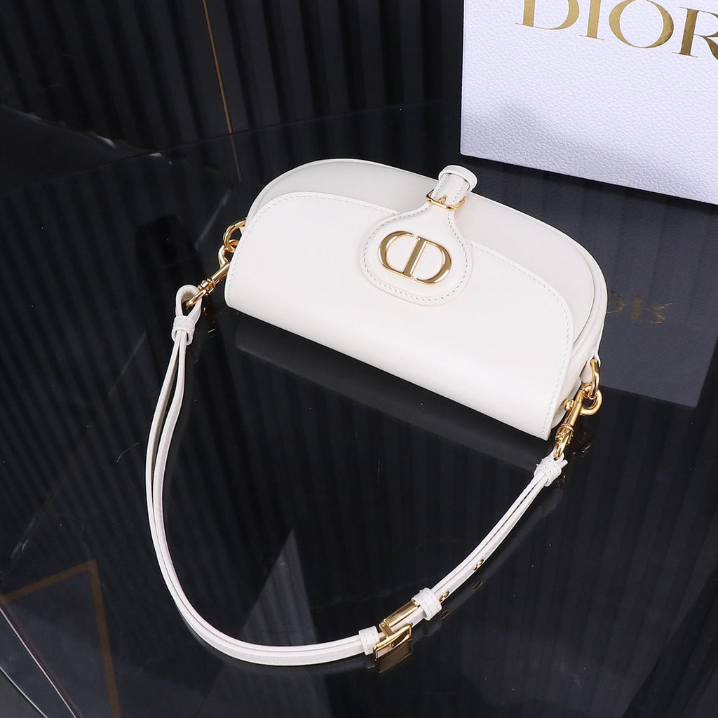 DIOR Bobby East-West Bag White 21x5x12cm