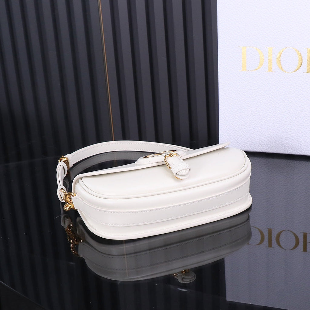 DIOR Bobby East-West Bag White 21x5x12cm