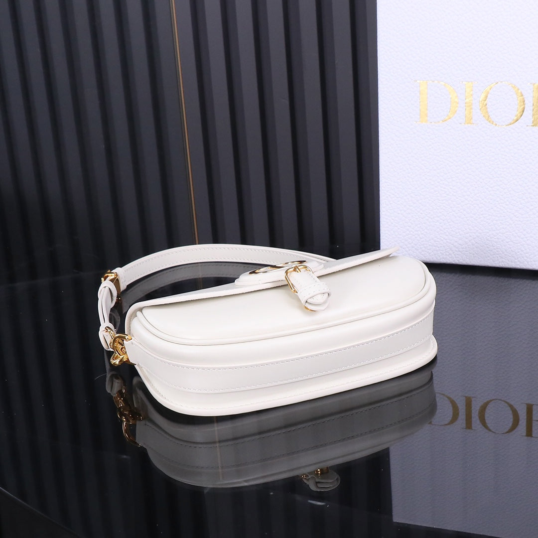 DIOR Bobby East-West Bag White 21x5x12cm