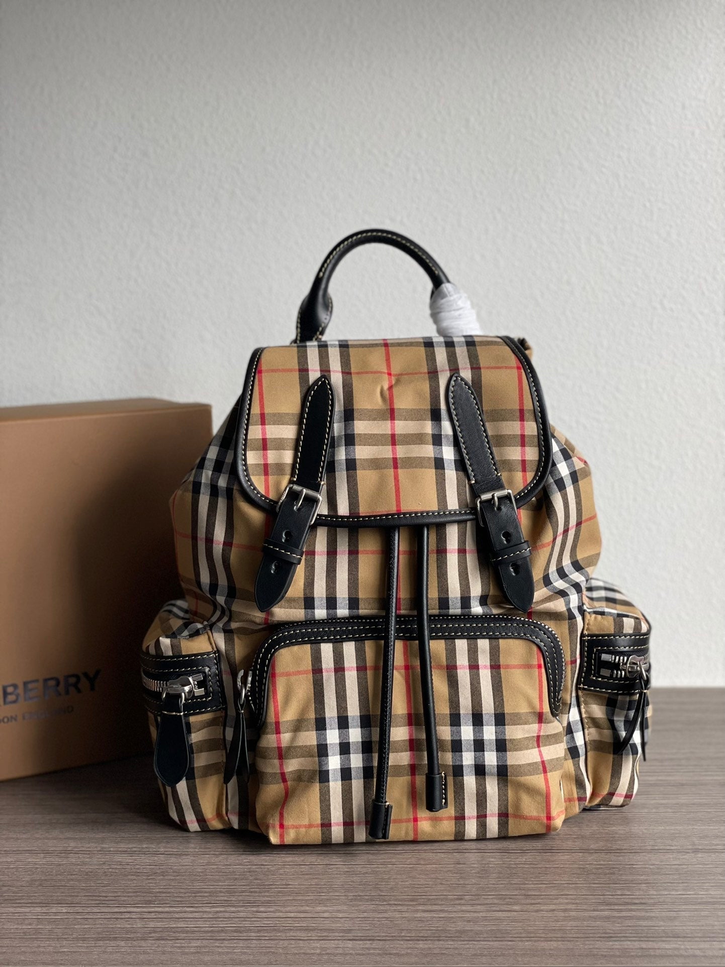 Burberry Vintage Check Canvas Backpack 22X33CM